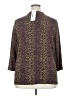 En Focus Studio Animal Print Brown 3/4 Sleeve Blouse Size 2X - photo 2