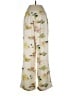 H&M 100% Polyester Print Ivory Casual Pants Size L - photo 2