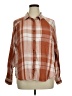 SO Plaid Brown 3/4 Sleeve Button-Down Shirt Size XL - photo 1