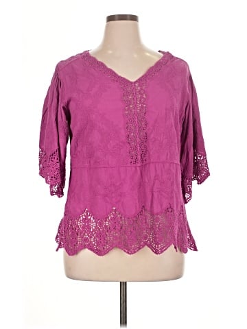 Democracy 3/4 Sleeve Blouse (view 1)