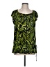 Apt. 9 Green Short Sleeve Blouse Size L (petite) - photo 1
