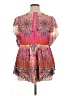 One World Pink Short Sleeve Blouse Size 1X - photo 2
