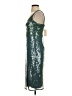 Hutch 100% Polyester Metallic Green Cocktail Dress Size 00 - photo 5
