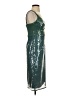 Hutch 100% Polyester Metallic Green Cocktail Dress Size 00 - photo 4