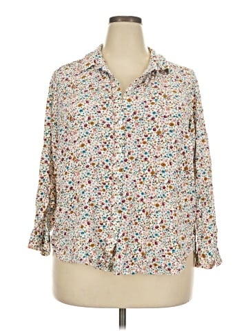 Jane and Delancey 3/4 Sleeve Button-Down Shirt (view 1)