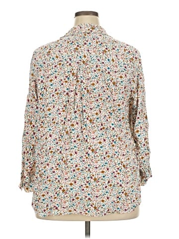 Jane and Delancey 3/4 Sleeve Button-Down Shirt (view 2)