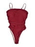 Unbranded Solid Burgundy One Piece Swimsuit Size 12 - photo 1