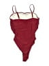 Unbranded Solid Burgundy One Piece Swimsuit Size 12 - photo 2