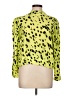 ASOS 100% Viscose Animal Print Yellow Long Sleeve Blouse Size 10 - photo 1