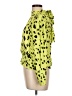 ASOS 100% Viscose Animal Print Yellow Long Sleeve Blouse Size 10 - photo 5