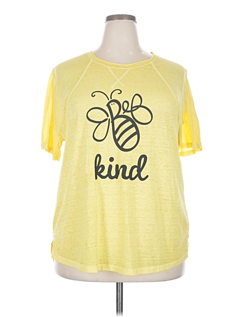 Pre-owned C Established 1946 Short Sleeve T-shirt In Yellow
