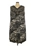 Catherines Print Gray Casual Dress Size 4X - photo 1