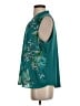 Worthington 100% Polyester Teal Sleeveless Blouse Size S (estimated, petite) - photo 5