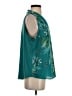 Worthington 100% Polyester Teal Sleeveless Blouse Size S (estimated, petite) - photo 4