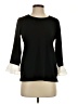 Karl Lagerfeld Paris Black 3/4 Sleeve Top Size S - photo 1
