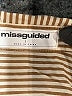 Missguided Stripes Brown Long Sleeve Button-Down Shirt Size S - photo 7