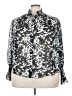 Chico's Print Silver Long Sleeve Blouse Size XXL (4) - photo 1