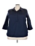 Chico's Blue 3/4 Sleeve Button-Down Shirt Size XXL (4) - photo 1