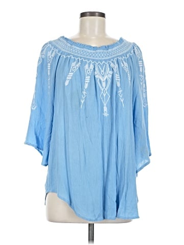 Terre Bleue 3/4 Sleeve Blouse (view 1)
