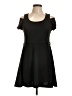 Edge Solid Black Casual Dress Size L - photo 1