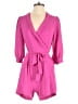 Monteau 100% Polyester Solid Pink Romper Size S - photo 1