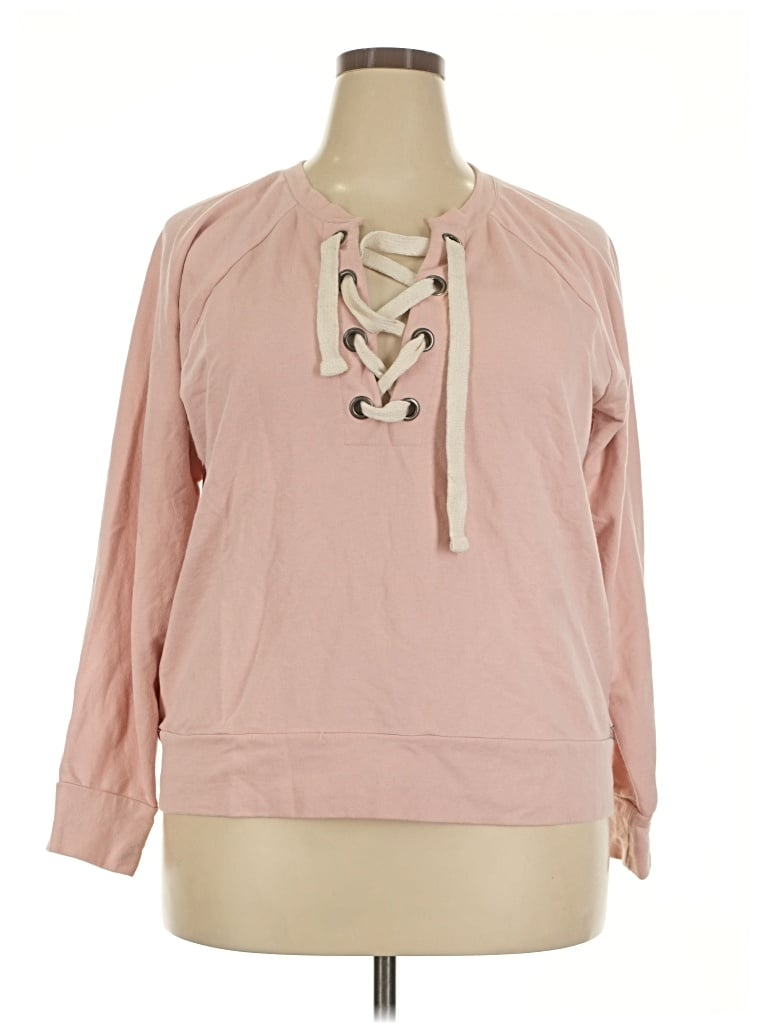 Pre-owned A.n.a. A New Approach Sweatshirt In Pink