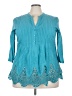 Chico's Teal 3/4 Sleeve Blouse Size XXL (4) - photo 1