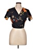 Shein 100% Polyester Black Short Sleeve Blouse Size L - photo 1
