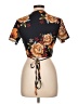 Shein 100% Polyester Black Short Sleeve Blouse Size L - photo 2