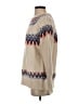 Aqua Chevron-herringbone Tan Pullover Sweater Size S - photo 5