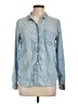 SO 100% Lyocell Blue Long Sleeve Button-Down Shirt Size L - photo 1