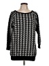 Warehouse Houndstooth Black Pullover Sweater Size 10 - photo 1