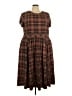 Torrid Plaid Brown Casual Dress Size 4X Plus (4) - photo 1