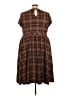 Torrid Plaid Brown Casual Dress Size 4X Plus (4) - photo 2