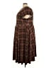 Torrid Plaid Brown Casual Dress Size 4X Plus (4) - photo 5