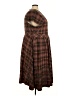 Torrid Plaid Brown Casual Dress Size 4X Plus (4) - photo 4