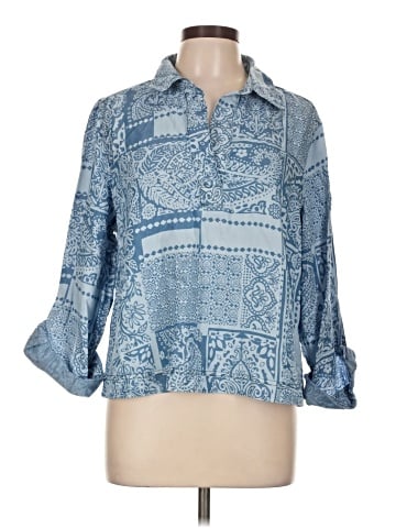 Hope & Harlow 3/4 Sleeve Button-Down Shirt (view 1)