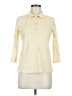 Appleseeds 100% Cotton Ivory 3/4 Sleeve Button-Down Shirt Size M - photo 1