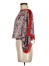 Max Studio 100% Polyester Red 3/4 Sleeve Blouse Size M - photo 5