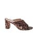 Stuart Weitzman 100% Leather Animal Print Brown Sandals Size 8 1/2 - photo 1