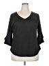 Unbranded Black 3/4 Sleeve Blouse Size XXL - photo 1