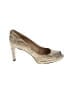 Stuart Weitzman 100% Leather Tweed Gold Heels Size 8 - photo 1