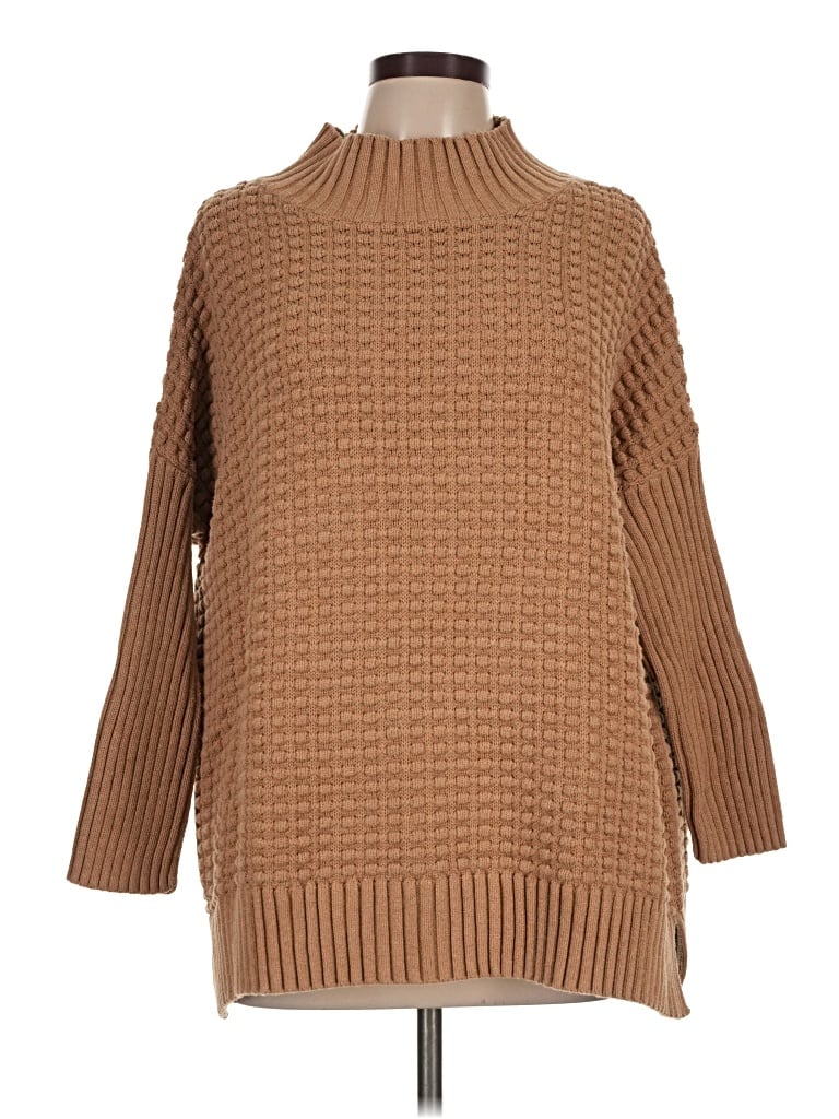 Pre-owned French Connection Turtleneck Sweater In Tan
