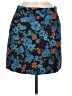 Ann Taylor LOFT Floral Blue Casual Skirt Size 6 Petite - photo 1