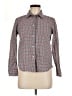 A.P.C. 100% Cotton Houndstooth Brown Long Sleeve Button-Down Shirt Size M - photo 1