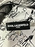 Karl Lagerfeld Paris Graphic Silver Long Sleeve Blouse Size S - photo 7