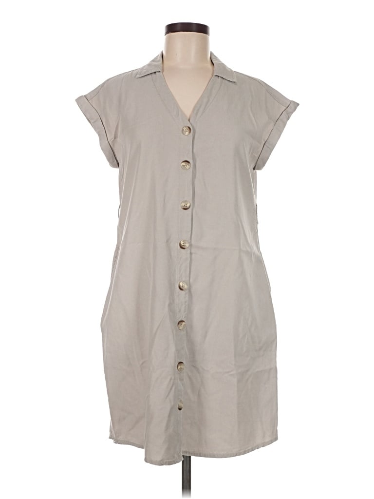 Pre-owned Assorted Brands Casual Dress In Gray