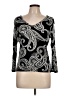 Forbidden Black 3/4 Sleeve Top Size L - photo 1