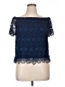 a.n.a. A New Approach 100% Polyester Blue Short Sleeve Top Size XL - photo 1