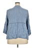 Fever 100% Rayon Blue 3/4 Sleeve Blouse Size XXL - photo 2